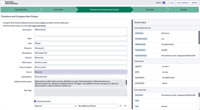 Transform and Compose Alert Output